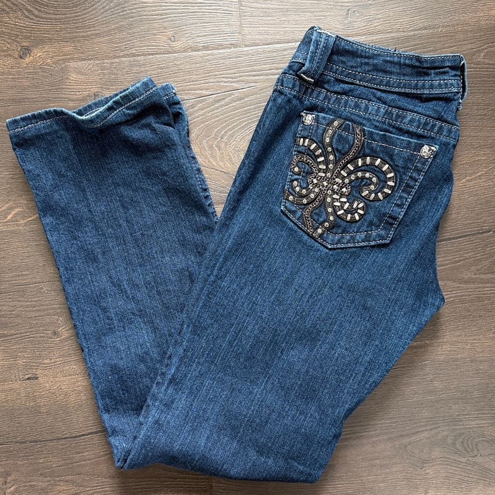 Women’s Miss Me Dark Blue Women's Straight-Leg Jeans size 30 JP6048T3